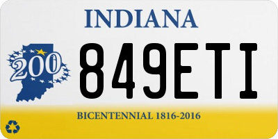 IN license plate 849ETI