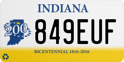 IN license plate 849EUF