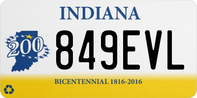 IN license plate 849EVL