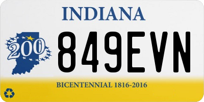 IN license plate 849EVN