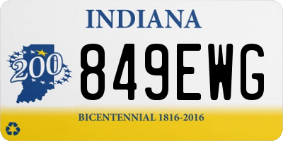 IN license plate 849EWG