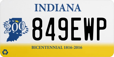 IN license plate 849EWP
