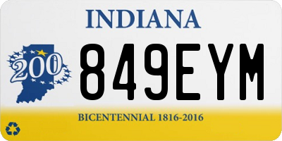 IN license plate 849EYM