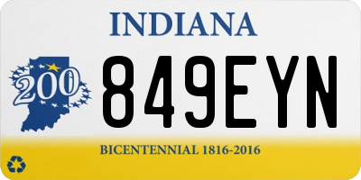 IN license plate 849EYN