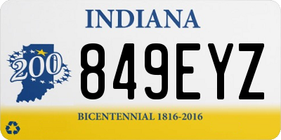 IN license plate 849EYZ