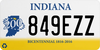 IN license plate 849EZZ