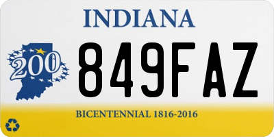 IN license plate 849FAZ