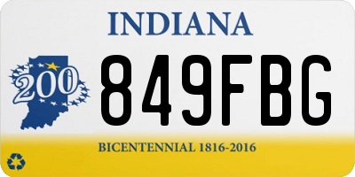 IN license plate 849FBG