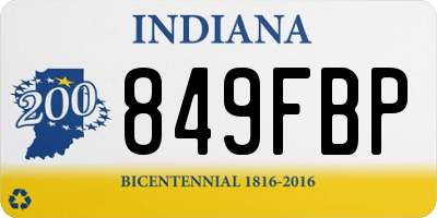 IN license plate 849FBP