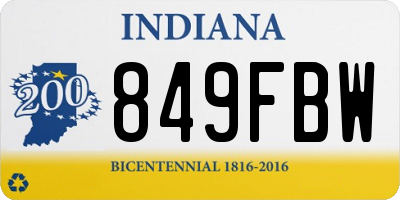 IN license plate 849FBW