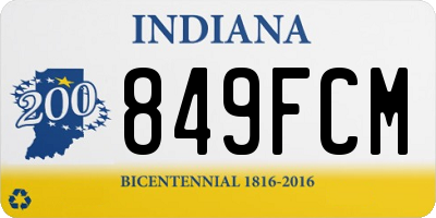 IN license plate 849FCM
