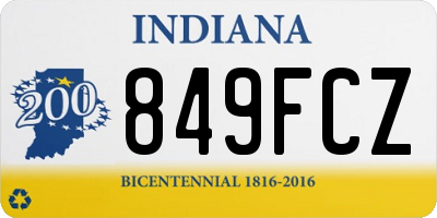 IN license plate 849FCZ