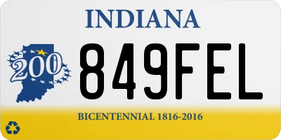IN license plate 849FEL
