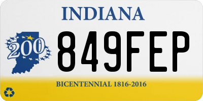 IN license plate 849FEP