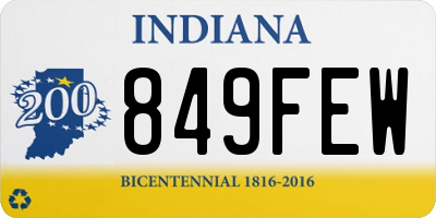 IN license plate 849FEW