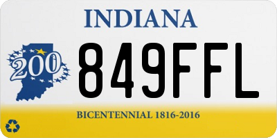IN license plate 849FFL