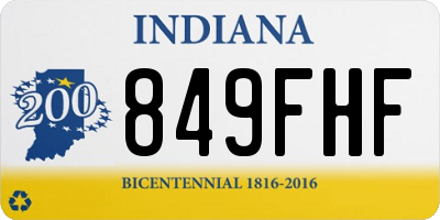 IN license plate 849FHF
