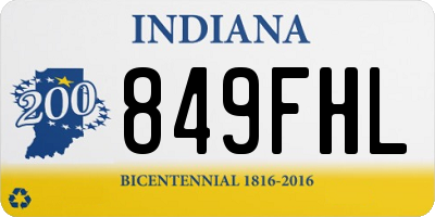 IN license plate 849FHL