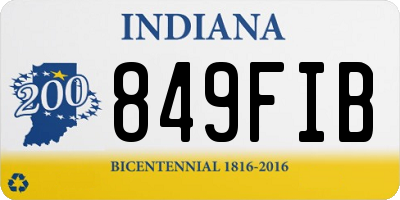 IN license plate 849FIB