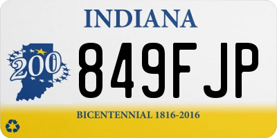 IN license plate 849FJP