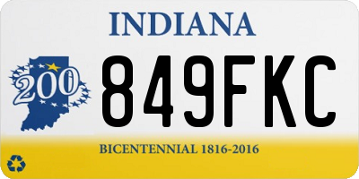 IN license plate 849FKC