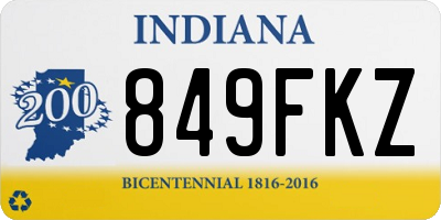 IN license plate 849FKZ