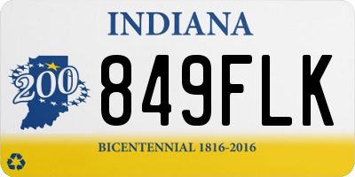 IN license plate 849FLK