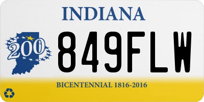IN license plate 849FLW