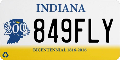IN license plate 849FLY