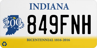 IN license plate 849FNH