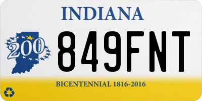 IN license plate 849FNT