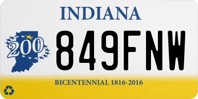 IN license plate 849FNW
