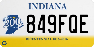IN license plate 849FQE