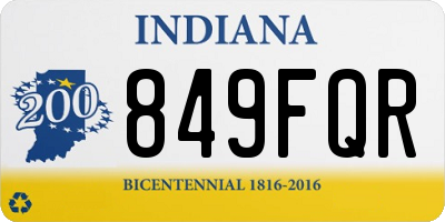 IN license plate 849FQR