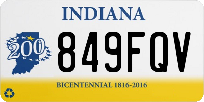 IN license plate 849FQV