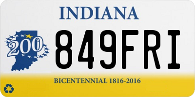 IN license plate 849FRI