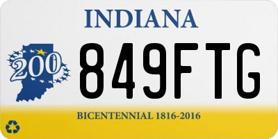 IN license plate 849FTG