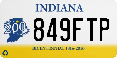 IN license plate 849FTP