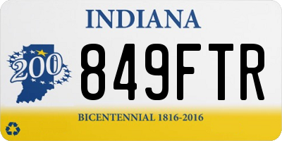 IN license plate 849FTR