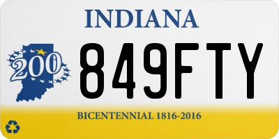 IN license plate 849FTY