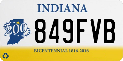 IN license plate 849FVB