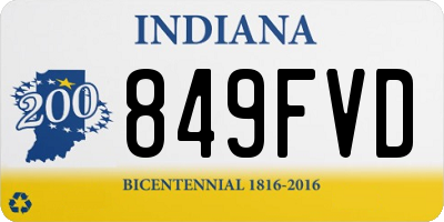 IN license plate 849FVD