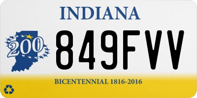 IN license plate 849FVV