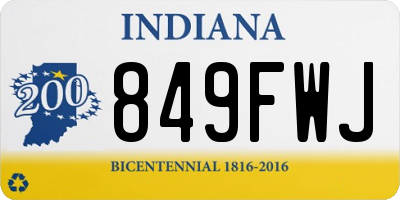 IN license plate 849FWJ