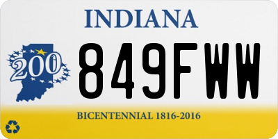 IN license plate 849FWW