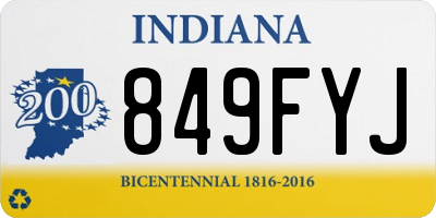IN license plate 849FYJ