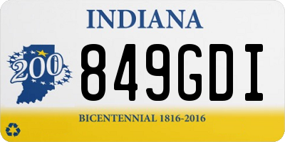 IN license plate 849GDI