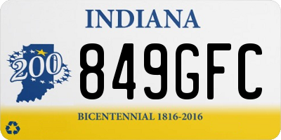 IN license plate 849GFC