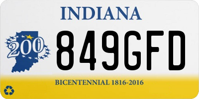IN license plate 849GFD
