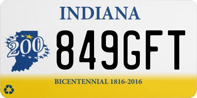 IN license plate 849GFT